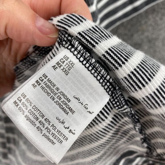 Karen Scott Cardigan Women 2XL Gray Striped Open Front 3/4 Sleeve Pockets Cotton - Picture 4 of 7